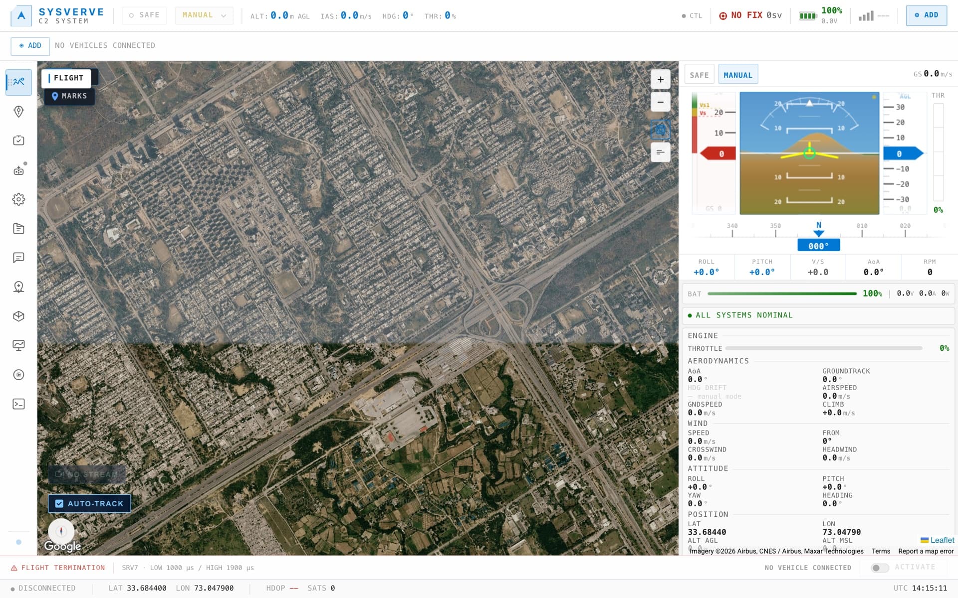 Sysverve C2 Flight View & HUD screen
